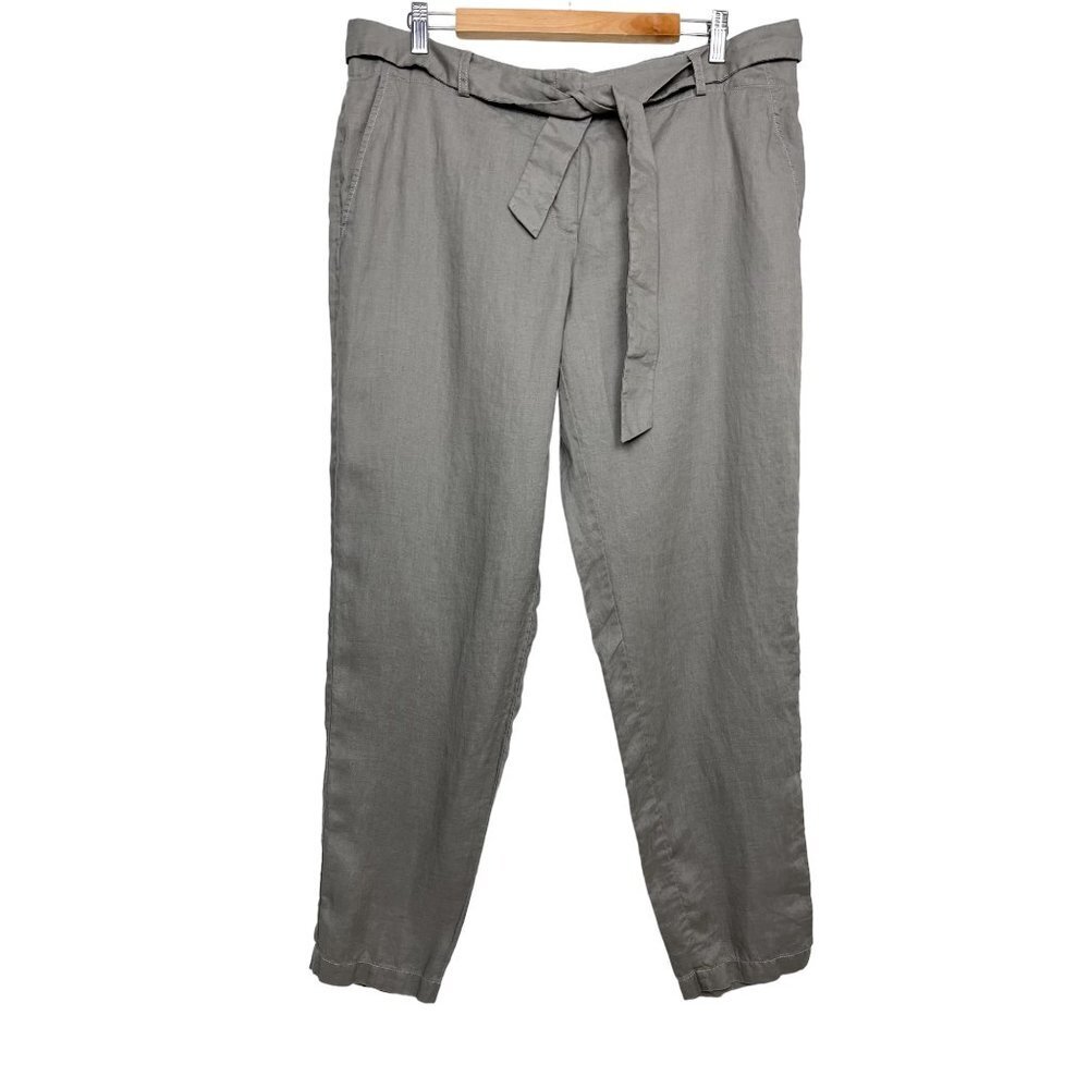 Eileen Fisher Tapered Linen pants tan‎ size XL